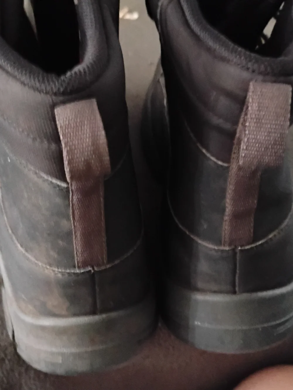 Men's Black Boots with Green-Thread Laces